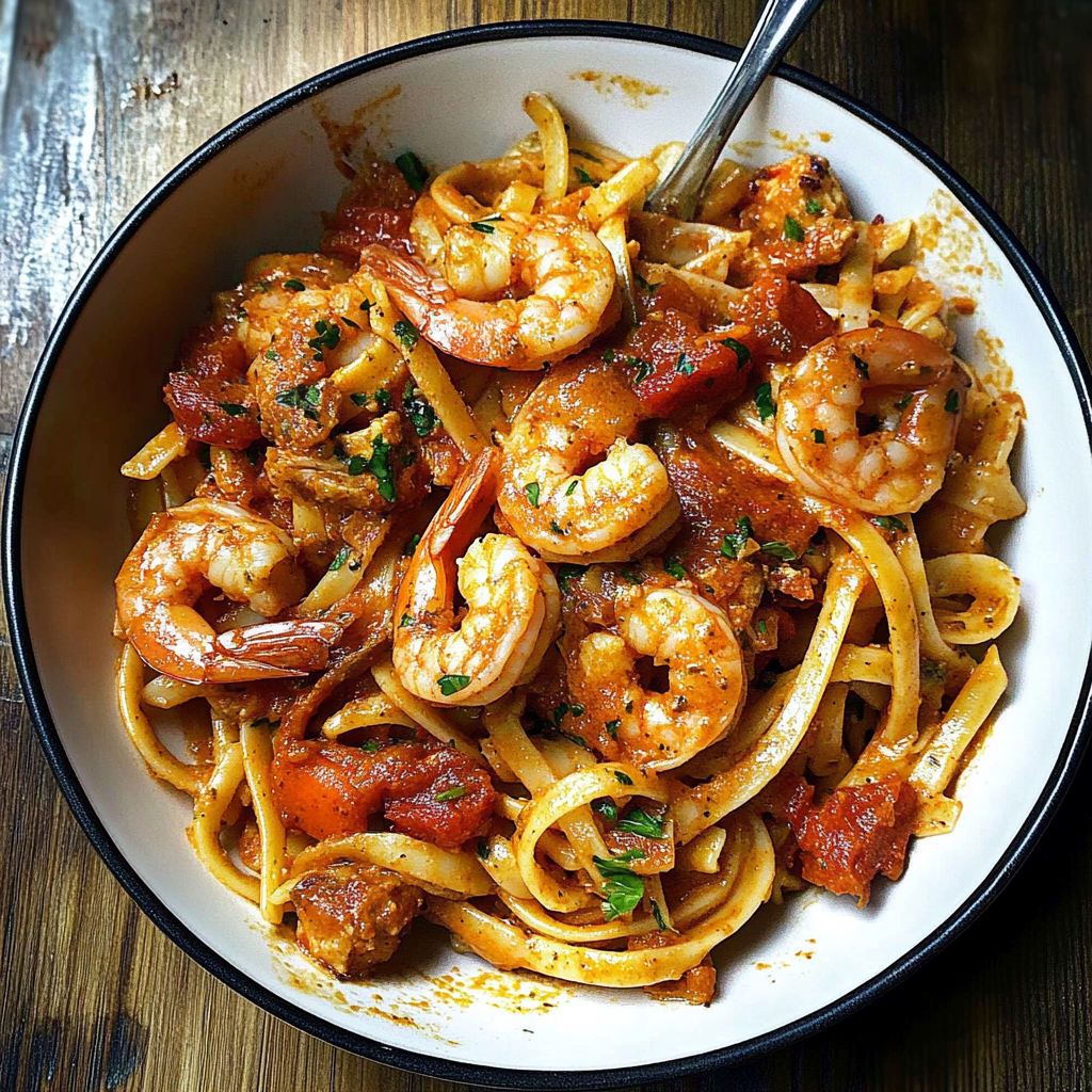 Cajun Pasta with Sausage Shrimp Chicken 1