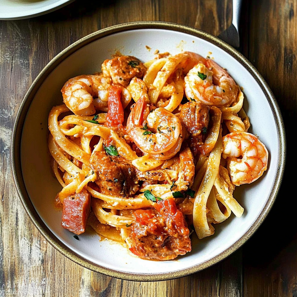 Cajun Pasta with Sausage, Shrimp & Chicken