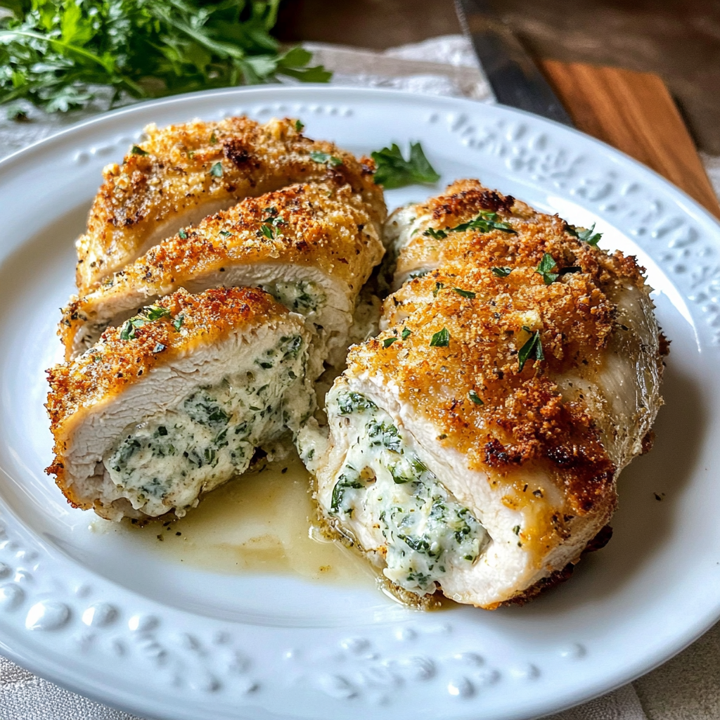 Cream Cheese and Herb Stuffed Chicken