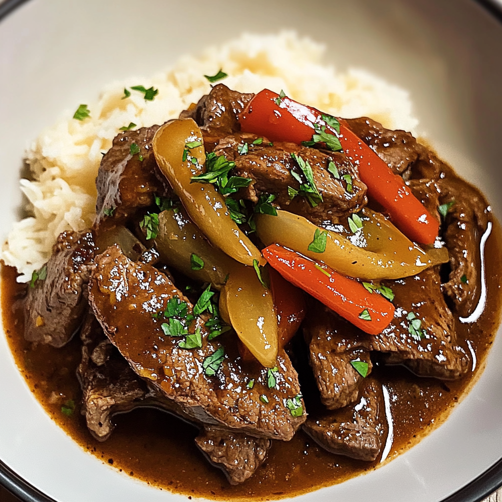 Crockpot Pepper Steak 1