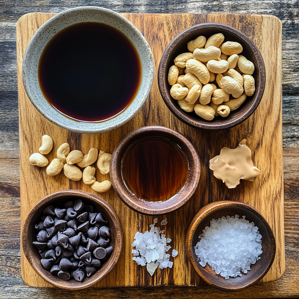 Dark Chocolate Cashew Butter Cups ingredients