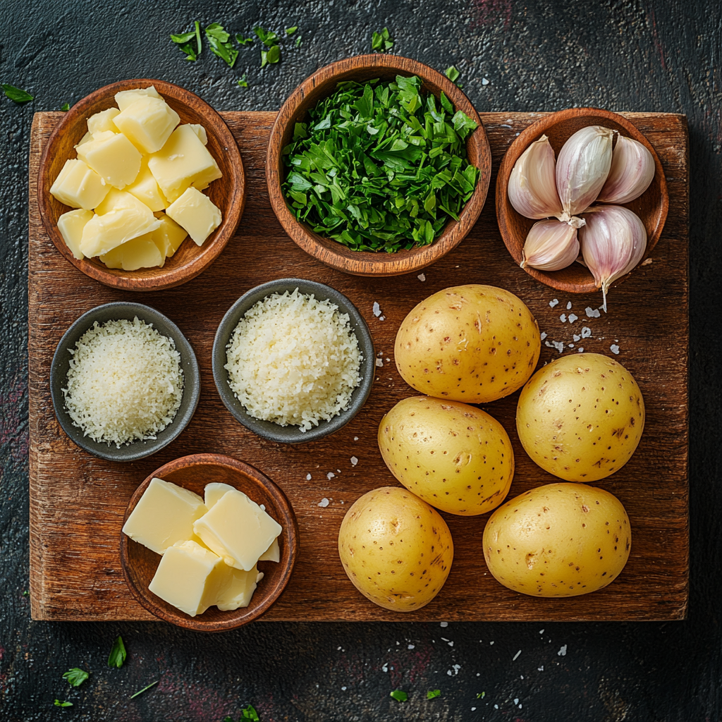 Garlic Butter Parmesan Roasted Potatoes 19 Garlic Butter Parmesan Roasted Potatoes ingredients
