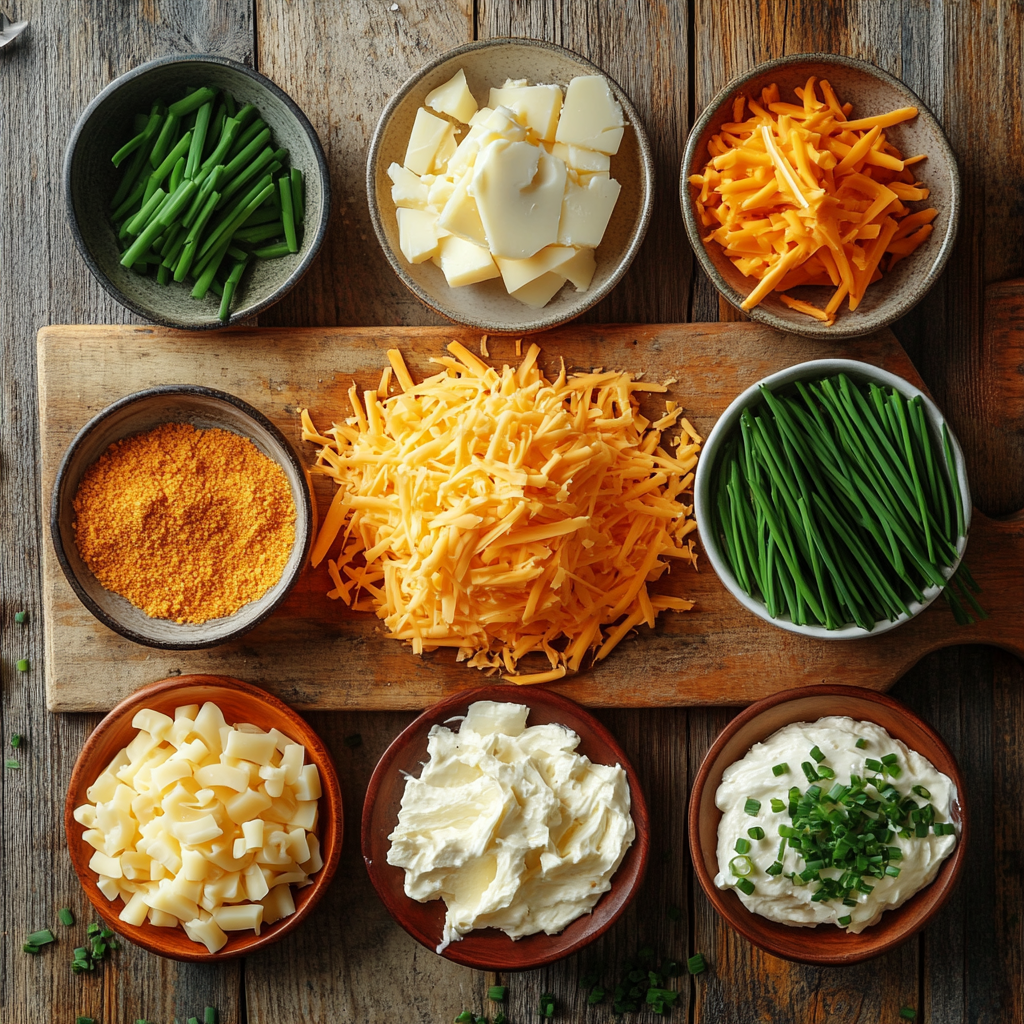 Homemade Pub Cheese Spread ingredients