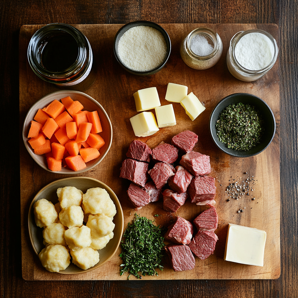 Irish Stout Beef Stew with Herbed Dumplings 28 Irish Stout Beef Stew with Herbed Dumplings ingredients
