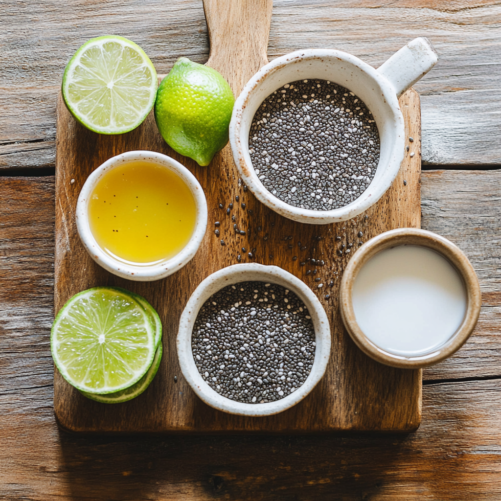 Key Lime Chia Seed Pudding ingredients