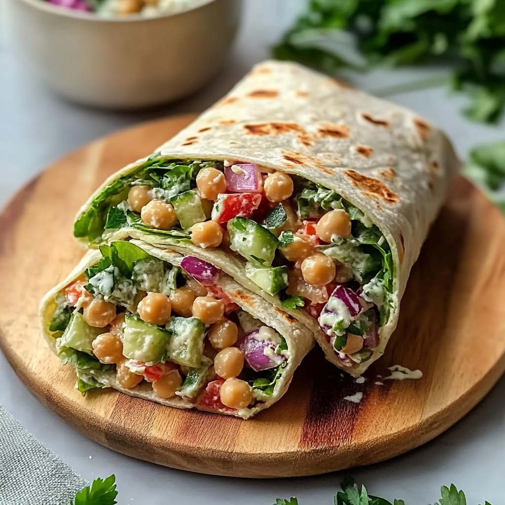 Mediterranean Chickpea Salad Wraps 23 Mediterranean Chickpea Salad Wraps