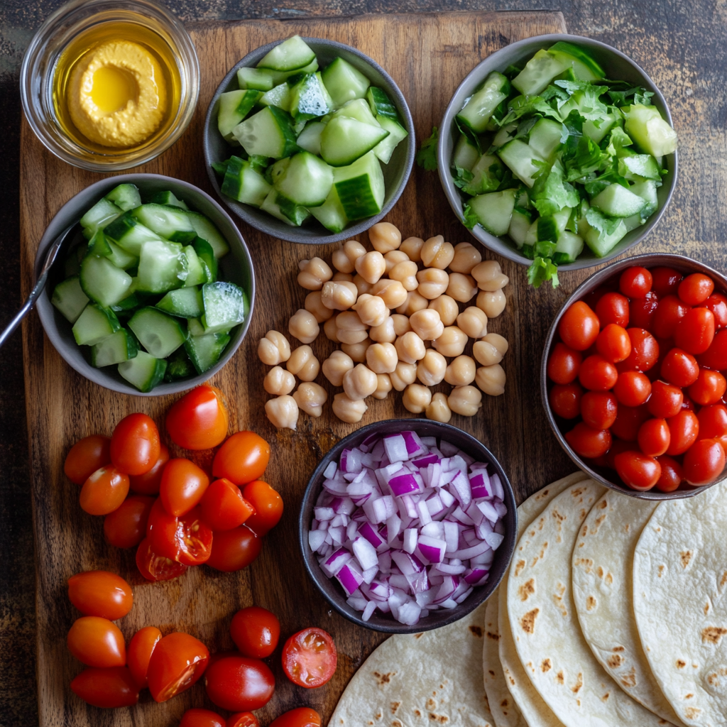 Mediterranean Chickpea Salad Wraps 22 Mediterranean Chickpea Salad Wraps ingredients