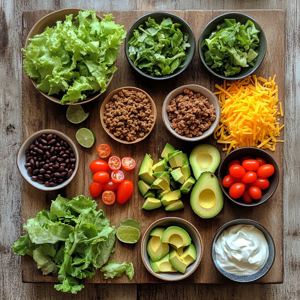 Mexican Turkey Taco Salad Bowls 22 Mexican Turkey Taco Salad Bowls ingredients