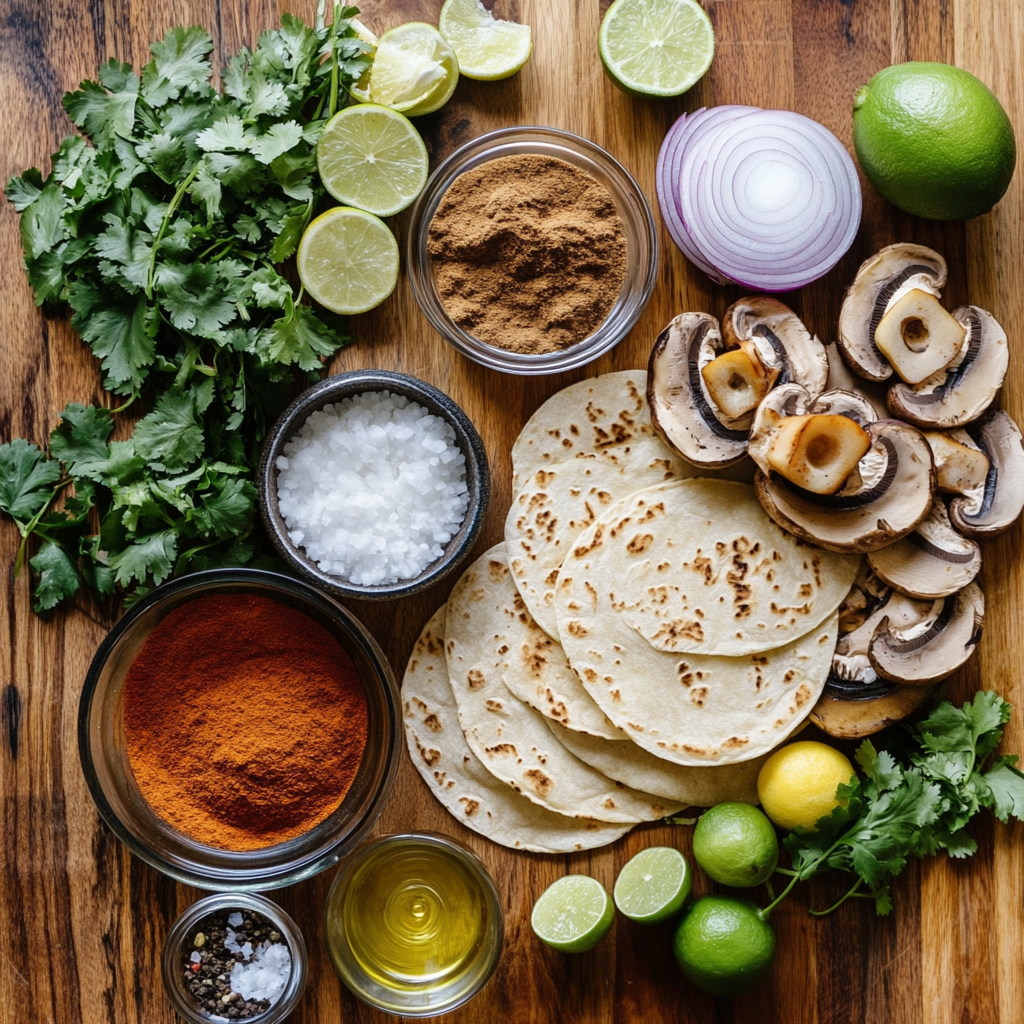 Mushroom Tacos ingredients