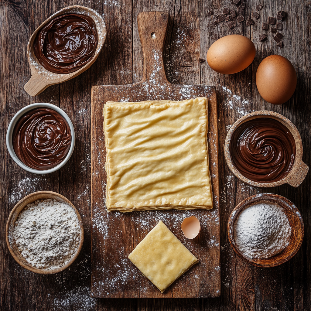 Nutella Pull Apart Pastry Heart ingredients