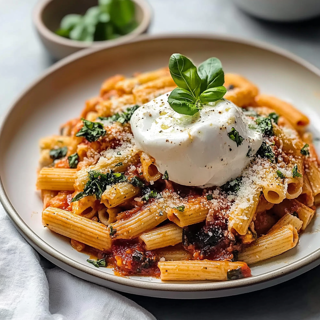 Pasta Alla Norma with Burrata