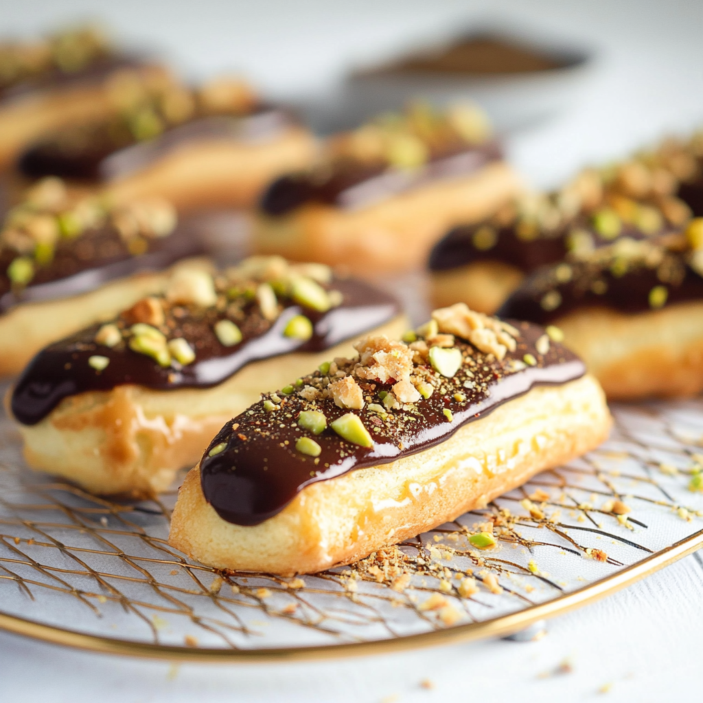 Pistachio Eclairs 1