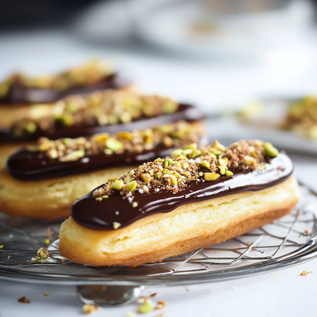 Pistachio Eclairs