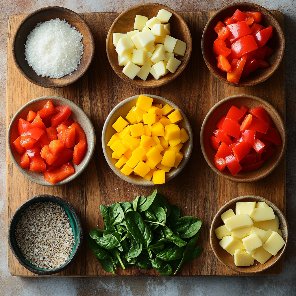 Scrambled Egg and Veggie Bowl ingredients