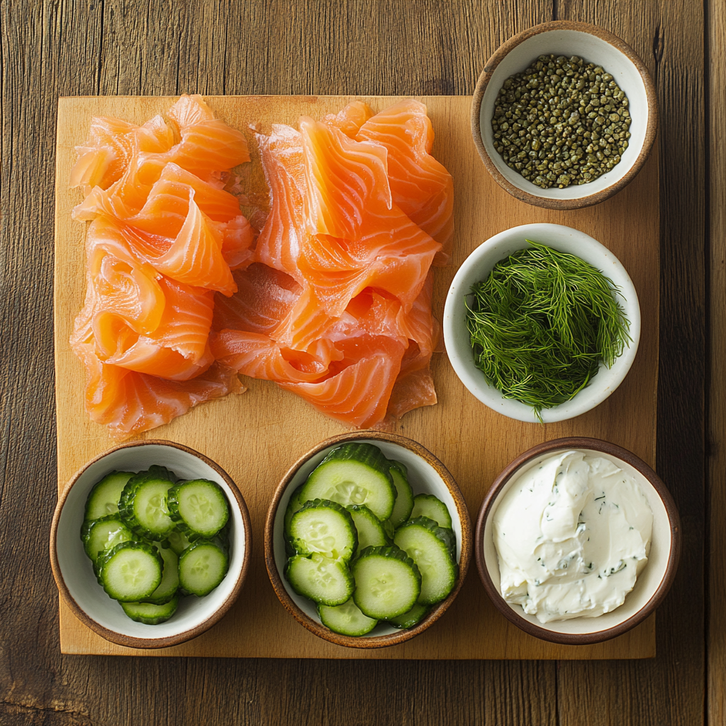 Smoked Salmon Appetizer Bites ingredients