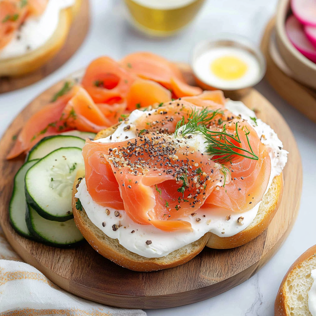 Smoked Salmon Bagel Board 1