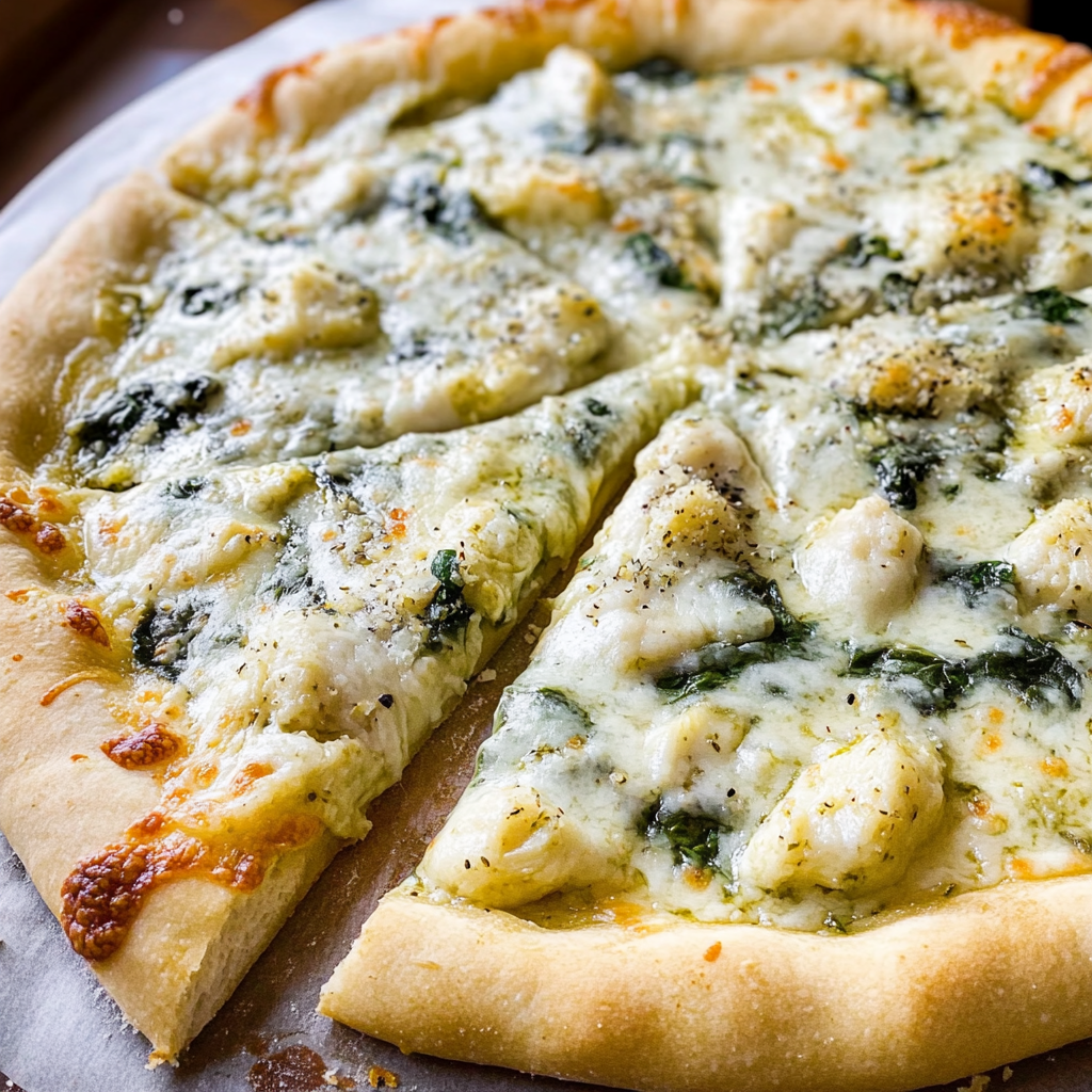 Spinach White Pizza 1