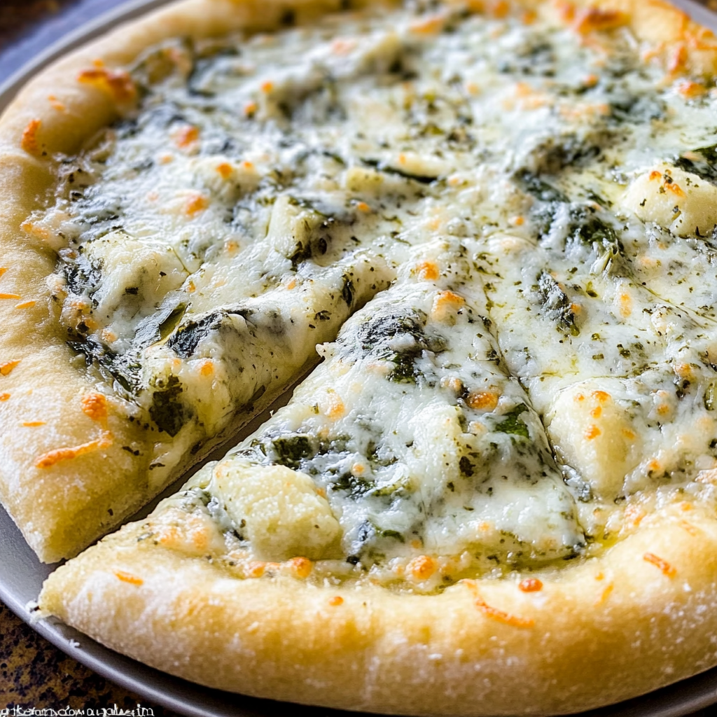Spinach White Pizza