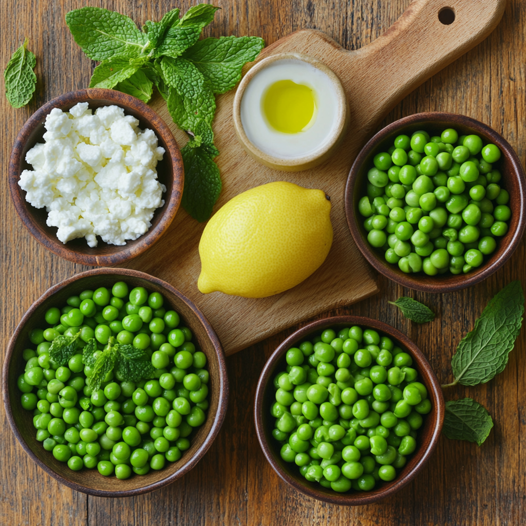 Spring Pea & Feta Dip ingredients