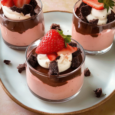 Valentine Chocolate Covered Strawberry Mousse 1