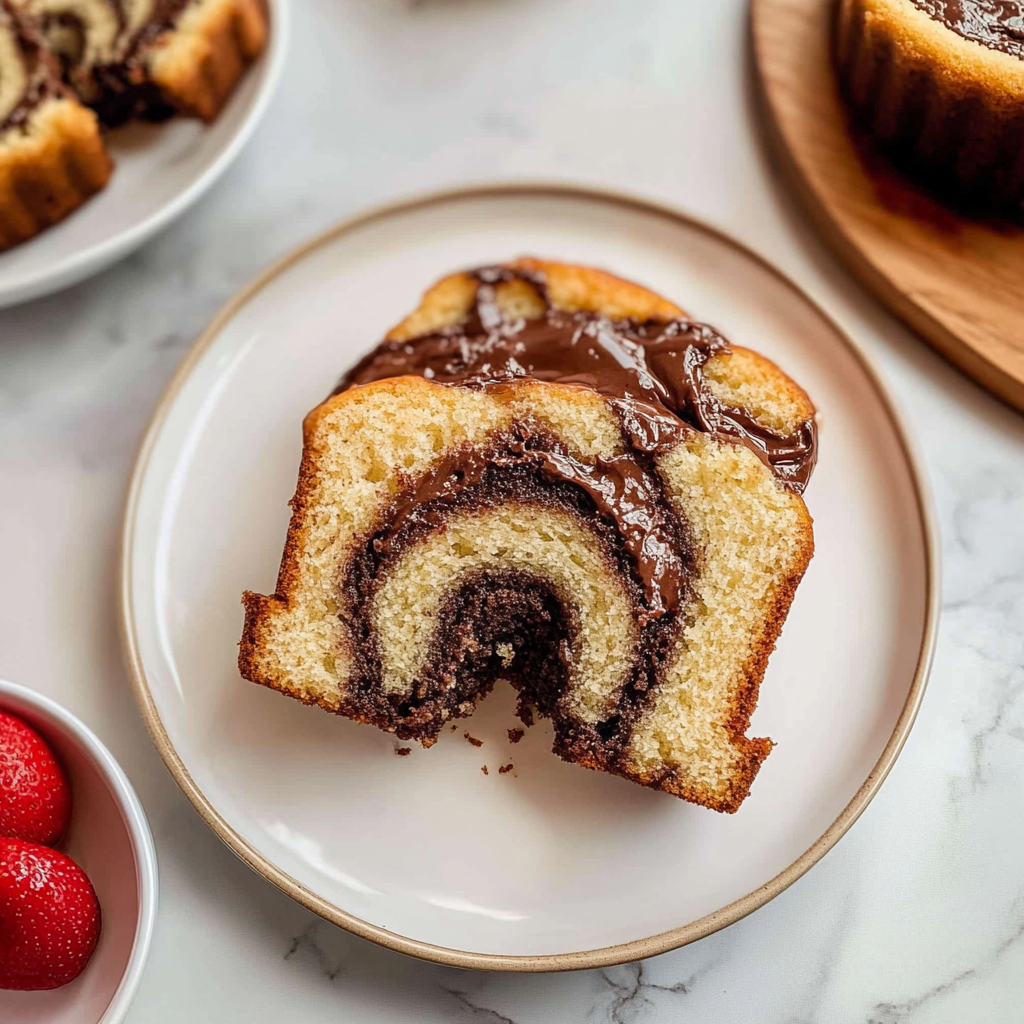 Valentine Nutella Swirl Pound Cake