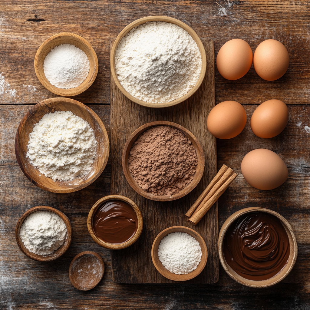 Valentine Nutella Swirl Pound Cake ingredients