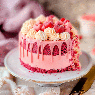 Valentine Pink Velvet Cake 1