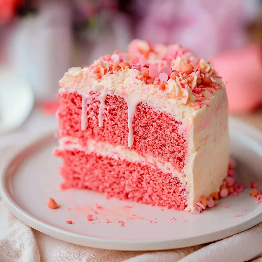 Valentine Pink Velvet Cake