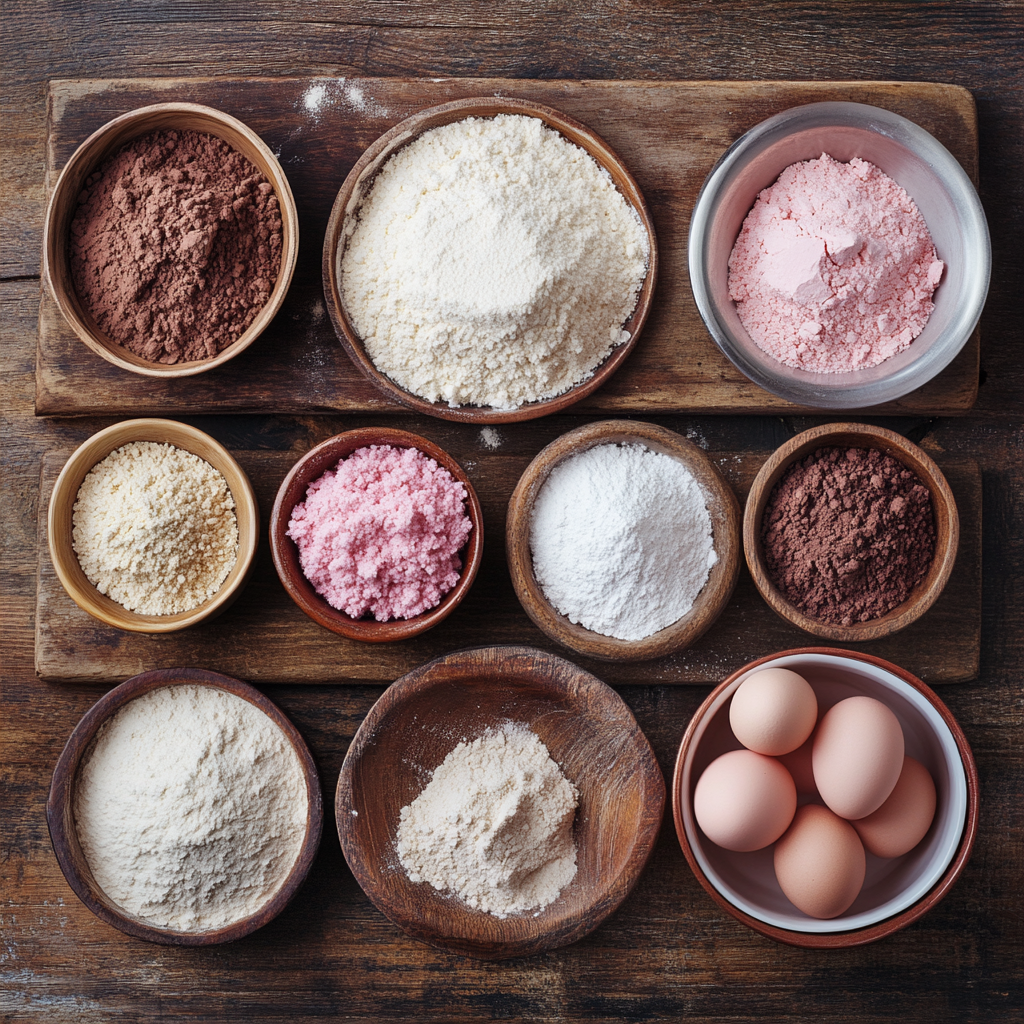 Valentine Pink Velvet Cake ingredients