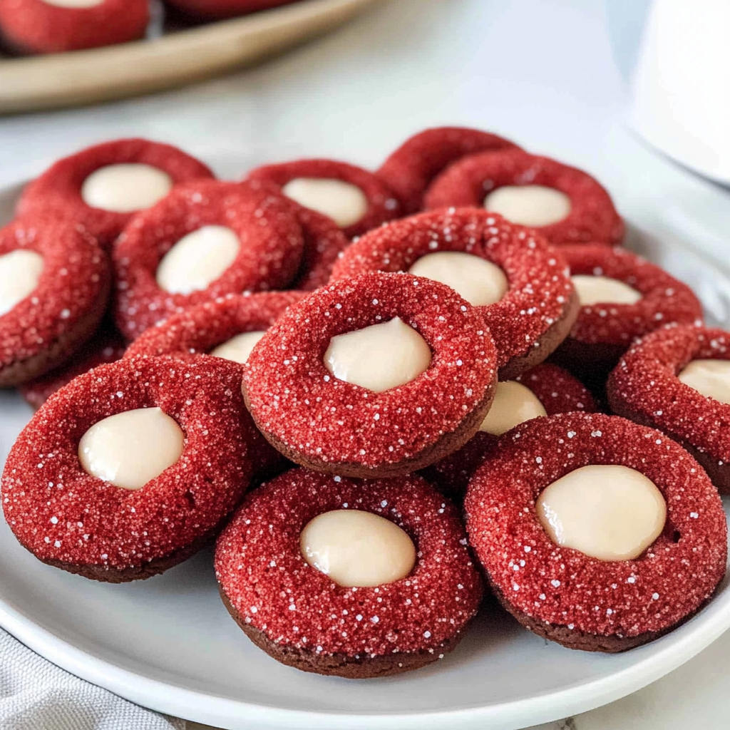 Valentine Red Velvet Blossom Cookies 24 Valentine Red Velvet Blossom Cookies