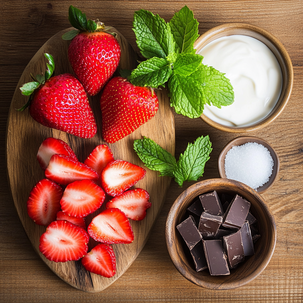 Valentine Strawberry Chocolate Mousse Cake ingredients