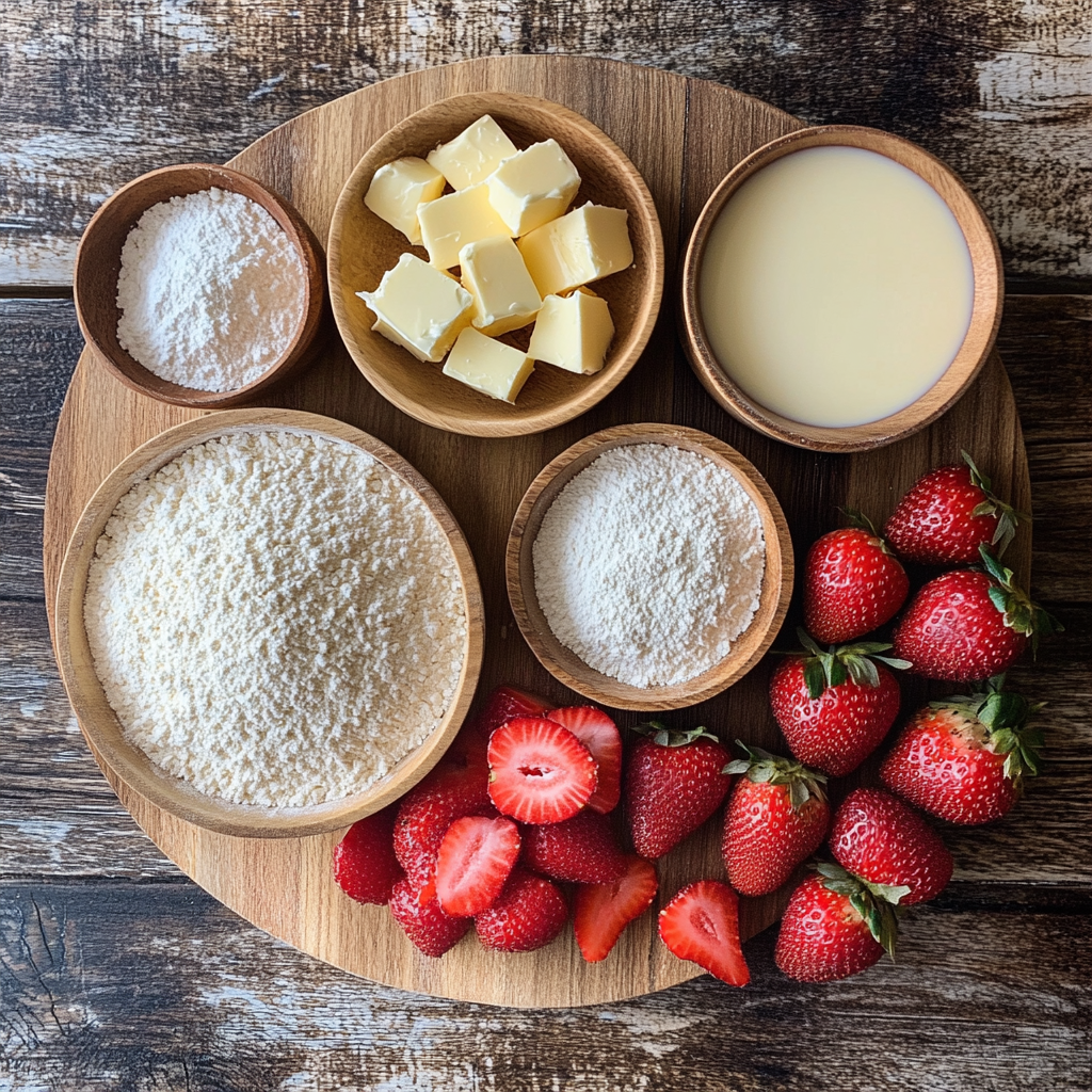Valentine Strawberry Shortcake Sandwich Cookies ingredients