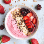 Valentine Strawberry Yogurt Bowl 1