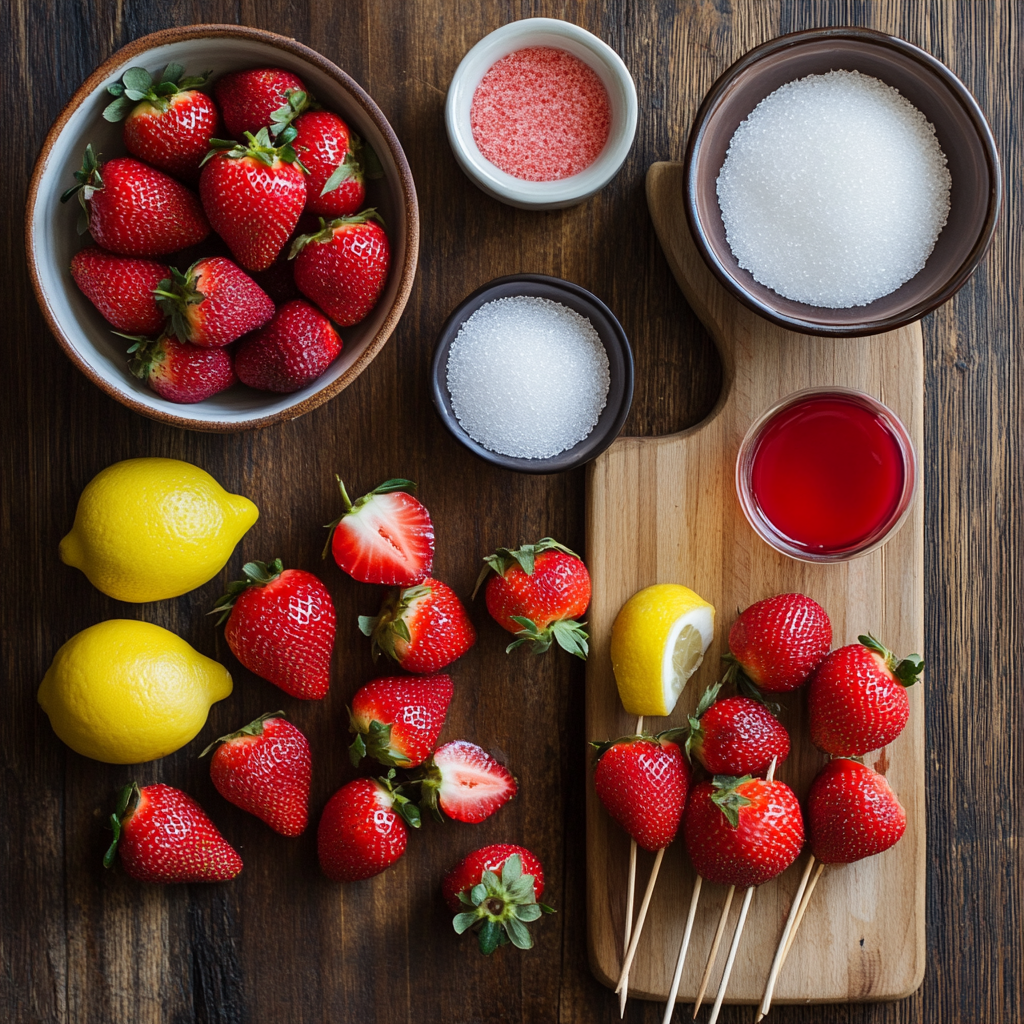Valentine Tanghulu strawberry ingredients