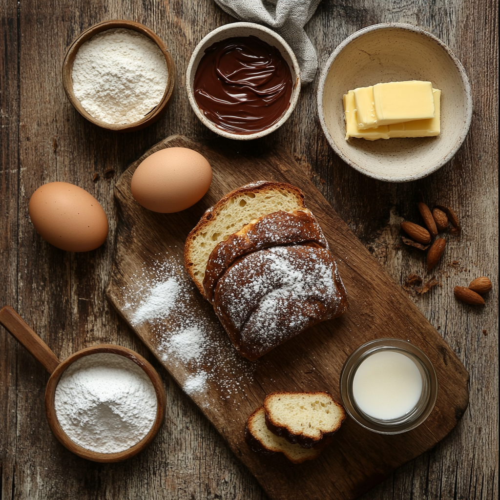 Valentines Nutella French Toast Hearts ingredients