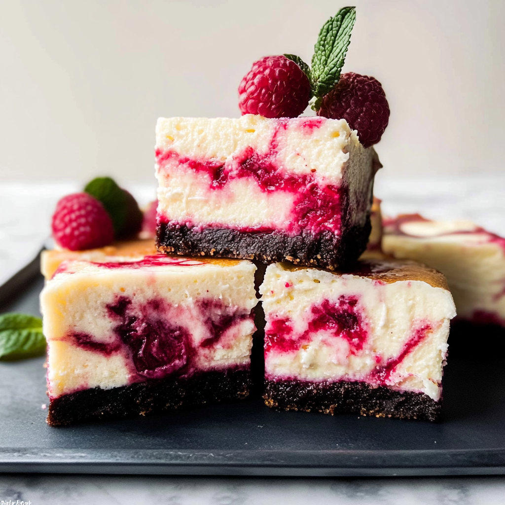 White Chocolate Raspberry Cheesecake Bars