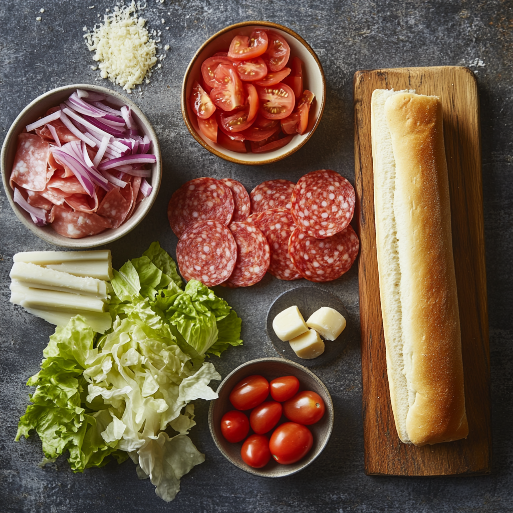 italian sub sandwich ingredients